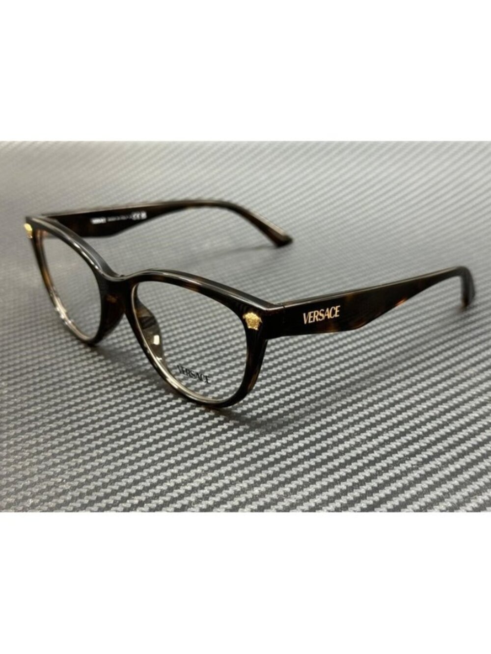 New Versace Women Brown Havana Eyeglasses 54-17-145